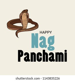 Vector illustration of a Background for Subh Nag Panchami ,mahashivaratri Poster.