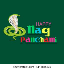Vector illustration of a Background for Subh Nag Panchami ,mahashivaratri Poster.