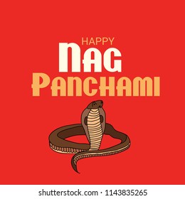 Vector illustration of a Background for Subh Nag Panchami ,mahashivaratri Poster.