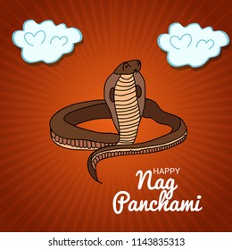 Vector illustration of a Background for Subh Nag Panchami ,mahashivaratri Poster.