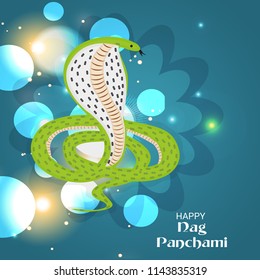 Vector illustration of a Background for Subh Nag Panchami ,mahashivaratri Poster.