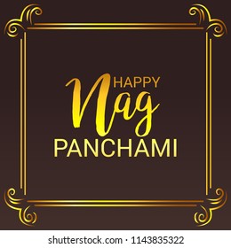 Vector illustration of a Background for Subh Nag Panchami ,mahashivaratri Poster.