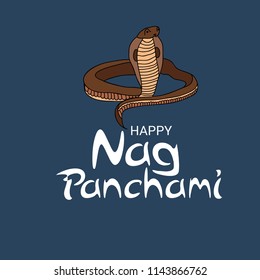 Vector illustration of a Background for Subh Nag Panchami ,mahashivaratri Poster.