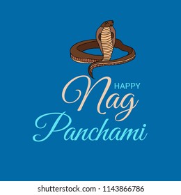 Vector illustration of a Background for Subh Nag Panchami ,mahashivaratri Poster.