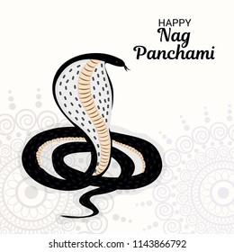 Vector illustration of a Background for Subh Nag Panchami ,mahashivaratri Poster.