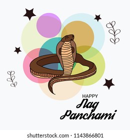 Vector illustration of a Background for Subh Nag Panchami ,mahashivaratri Poster.