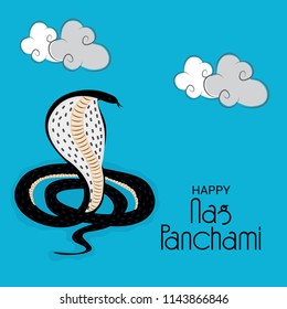 Vector illustration of a Background for Subh Nag Panchami ,mahashivaratri Poster.