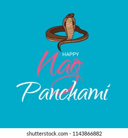 Vector illustration of a Background for Subh Nag Panchami ,mahashivaratri Poster.