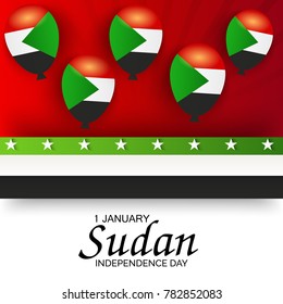 Vector illustration of a background for Sudan National Day.
