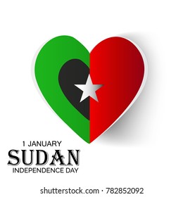 Vector illustration of a background for Sudan National Day.
