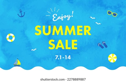 Vector illustration background for summer sale.