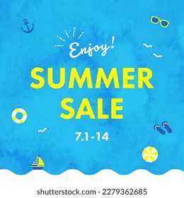 Vector illustration background for summer sale.