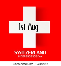 Vector illustration of a background for Swiss National Day.