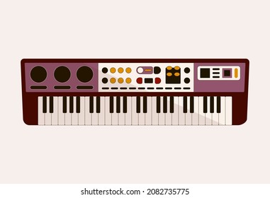 Vector illustration, background with Synthesizer