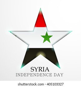 Vector illustration of a background for Syria Independence Day.