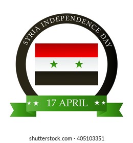 Vector illustration of a background for Syria Independence Day.