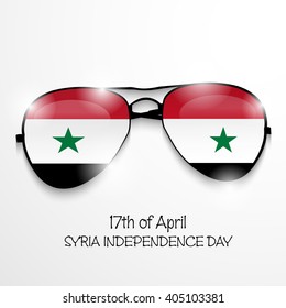 Vector illustration of a background for Syria Independence Day.