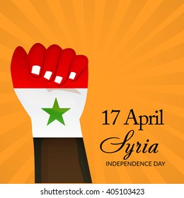 Vector illustration of a background for Syria Independence Day.