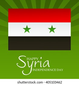 Vector illustration of a background for Syria Independence Day.