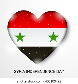 Vector illustration of a background for Syria Independence Day.