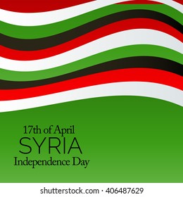 Vector illustration of a background for Syria Independence Day.