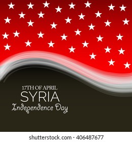 Vector illustration of a background for Syria Independence Day.