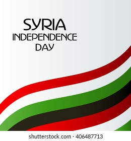 Vector illustration of a background for Syria Independence Day.
