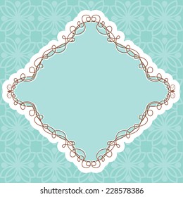 Vector illustration of a background, tag, frame, label
