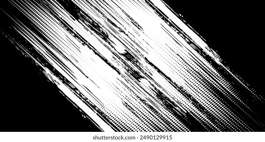 Vector illustration. Background for text. Isolated grunge traces banners set. Black paint. Brush ink stroke. Element for design poster, cover, invitation, gift card, flyer, social media dots