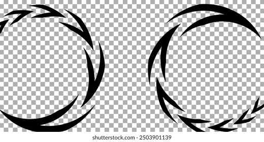 Vector illustration. Background for text. Isolated grunge traces banners set. Black paint. Brush ink stroke. Element for design poster, cover, invitation, gift card, flyer, social media