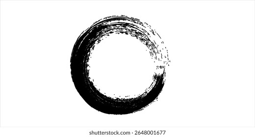 Vector illustration. Background for text. Isolated grunge traces banners set. Black paint. Brush ink stroke.