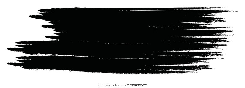 Vector illustration. Background for text. Isolated grunge traces banners set. Black paint. Brush ink stroke. Element for design poster, cover, invitation, gift card, flyer, social media