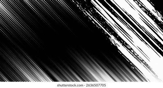 Vector illustration. Background for text. Set of isolated grunge trail banners. Black paint. Brush ink strokes. dot. eps10.