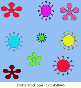 Vector illustration background texture COVID virus
