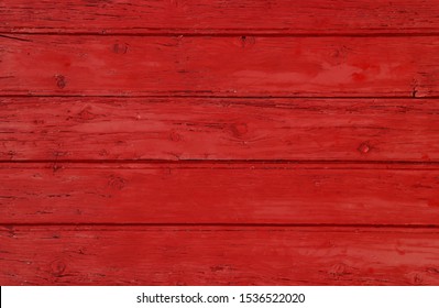 Vector illustration background texture of red vintage painted wooden planks, rustic style wall panel