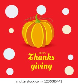  Vector illustration of a Background for Thanksgiving Day. Autumn Seasonal lettering.