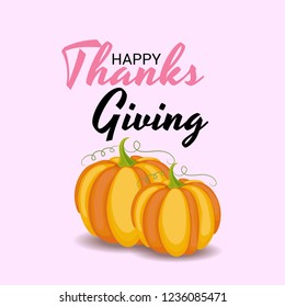  Vector illustration of a Background for Thanksgiving Day. Autumn Seasonal lettering.