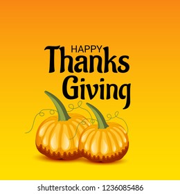  Vector illustration of a Background for Thanksgiving Day. Autumn Seasonal lettering.