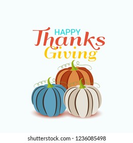  Vector illustration of a Background for Thanksgiving Day. Autumn Seasonal lettering.