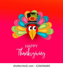  Vector illustration of a Background for Thanksgiving Day. Autumn Seasonal lettering.