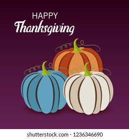  Vector illustration of a Background for Thanksgiving Day. Autumn Seasonal lettering.