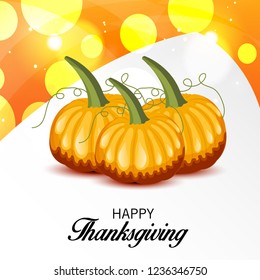 Vector illustration of a Background for Thanksgiving Day. Autumn Seasonal lettering.