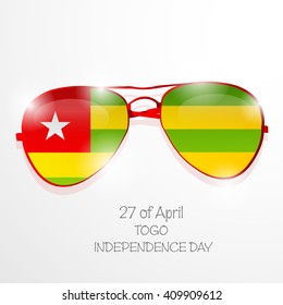 Vector illustration of a background for Togo independence day.
