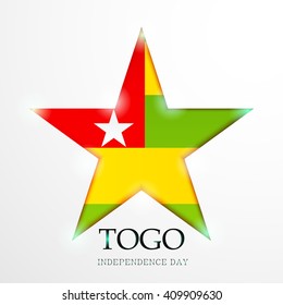 Vector illustration of a background for Togo independence day.