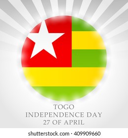 Vector illustration of a background for Togo independence day.