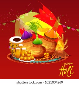 Vector Illustration Background Traditional Indian Festival Stock Vector ...