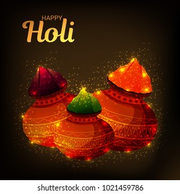 Vector illustration of a Background for Traditional Indian Festival Holi Celebration.