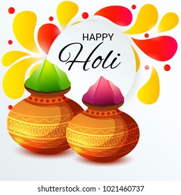 Vector illustration of a Background for Traditional Indian Festival Holi Celebration.