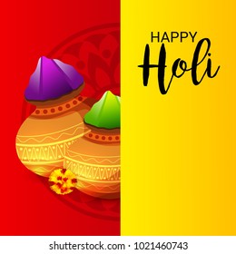 Vector illustration of a Background for Traditional Indian Festival Holi Celebration.