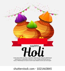 Vector illustration of a Background for Traditional Indian Festival Holi Celebration.